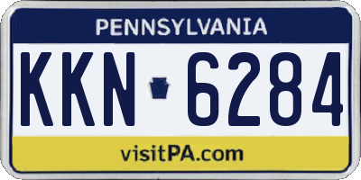 PA license plate KKN6284