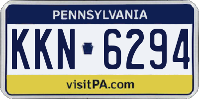 PA license plate KKN6294