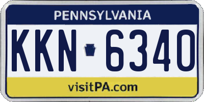 PA license plate KKN6340