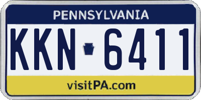 PA license plate KKN6411