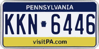 PA license plate KKN6446