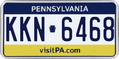 PA license plate KKN6468