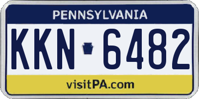 PA license plate KKN6482
