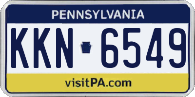 PA license plate KKN6549