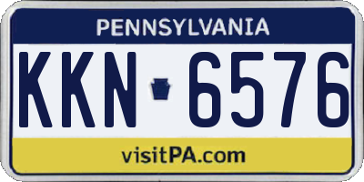 PA license plate KKN6576
