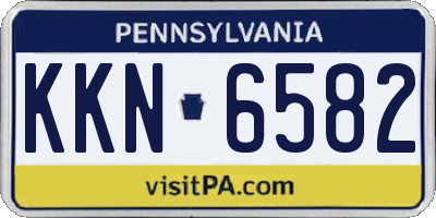 PA license plate KKN6582