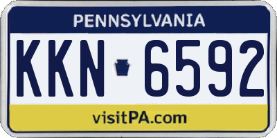 PA license plate KKN6592