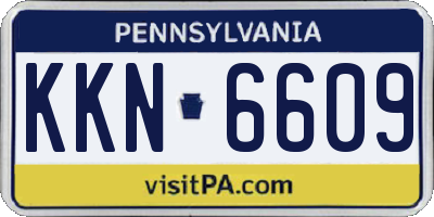 PA license plate KKN6609