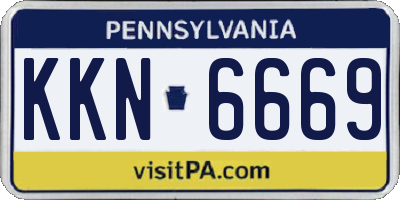 PA license plate KKN6669