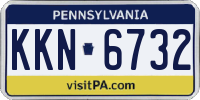 PA license plate KKN6732