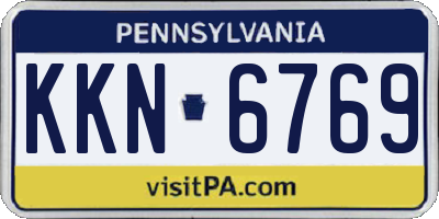 PA license plate KKN6769