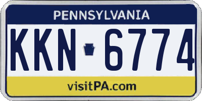 PA license plate KKN6774