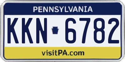 PA license plate KKN6782