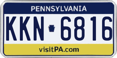 PA license plate KKN6816