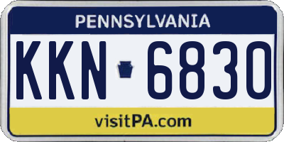 PA license plate KKN6830
