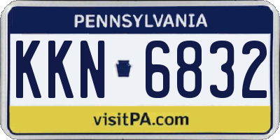 PA license plate KKN6832