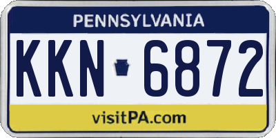 PA license plate KKN6872