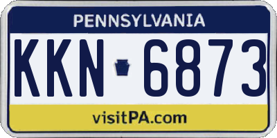 PA license plate KKN6873