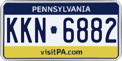 PA license plate KKN6882