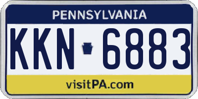 PA license plate KKN6883