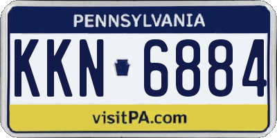 PA license plate KKN6884