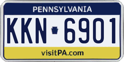 PA license plate KKN6901