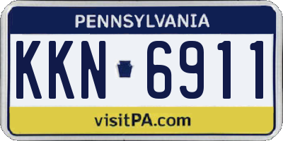 PA license plate KKN6911