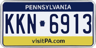 PA license plate KKN6913