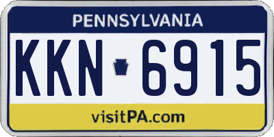 PA license plate KKN6915