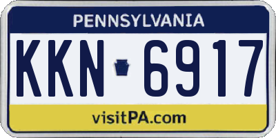 PA license plate KKN6917