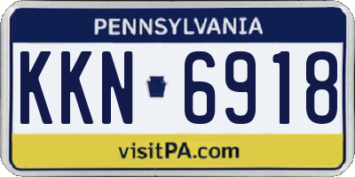 PA license plate KKN6918