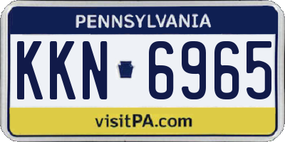 PA license plate KKN6965