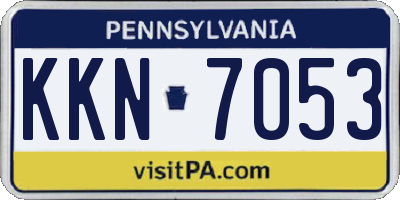 PA license plate KKN7053
