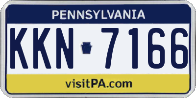 PA license plate KKN7166