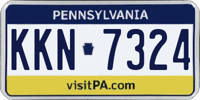 PA license plate KKN7324