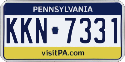PA license plate KKN7331