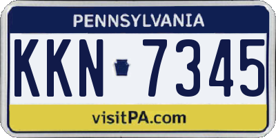 PA license plate KKN7345