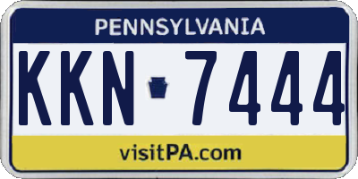 PA license plate KKN7444