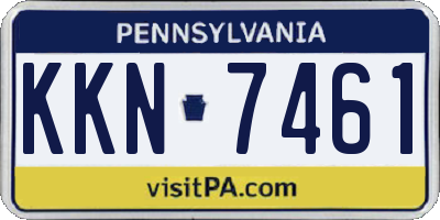 PA license plate KKN7461