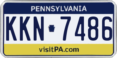 PA license plate KKN7486