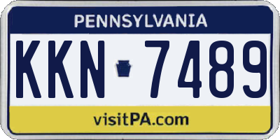 PA license plate KKN7489