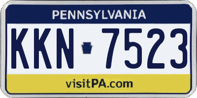 PA license plate KKN7523