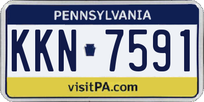 PA license plate KKN7591