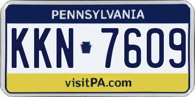 PA license plate KKN7609