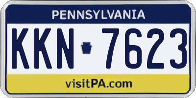 PA license plate KKN7623