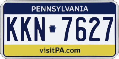 PA license plate KKN7627