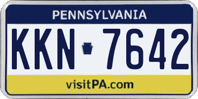 PA license plate KKN7642