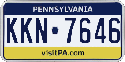 PA license plate KKN7646
