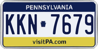 PA license plate KKN7679