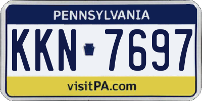 PA license plate KKN7697